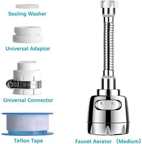 Faucet-360 Degree Flexible Stainless Steel Rotating 2 Modes Water Saving Faucet