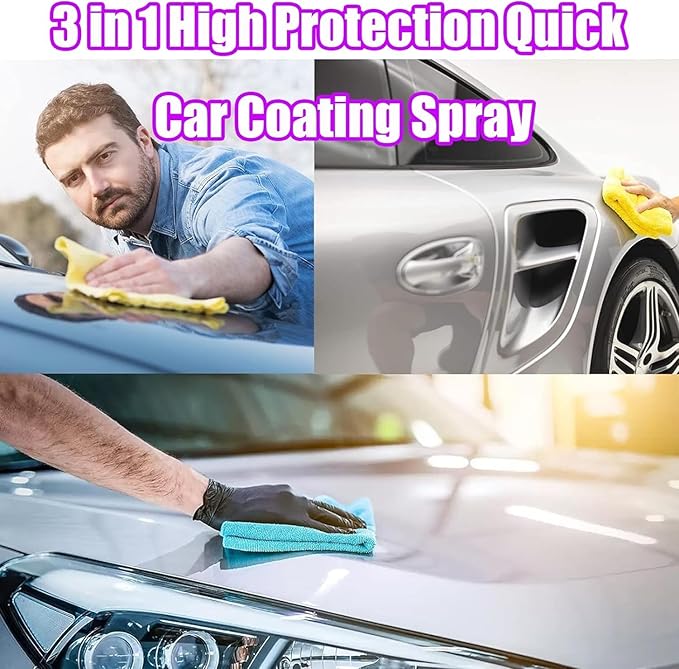 3 in 1 High Protection Quick Car Coating Spray, High Protection 3 in 1 Spray, High Protection Quick Coating Spray for Cars (3PCS)