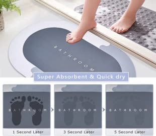 Water Absorbing Mat for Bathroom